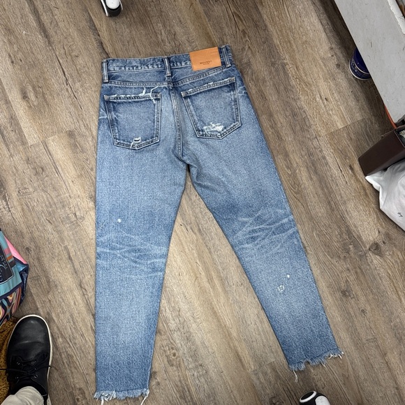 Moussy Light Blue Distressed Ankle Jeans Size 25 - Picture 2 of 2